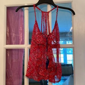 Paisley patterned blouse with tassels